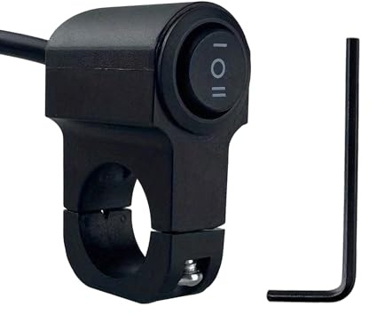 Interruptor de Faro de Motocicleta de 22mm (7/8) - Interruptor de Luz y Encendido/Apagado de Manillar 12V - Interruptor de Luz de Freno y Antiniebla de Aleación de Aluminio Universal
