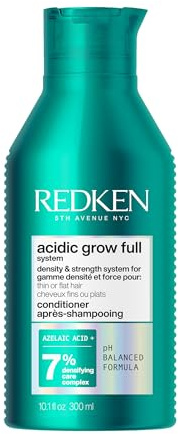 Redken Verdichtende Haarspülung, Ausgewogener pH-Wert und leichte Formel, Spendet Feuchtigkeit, Kräftigt und Verleiht Volumen, Für feines oder plattes Haar, Acidic Grow Full System Conditioner, 300 ml