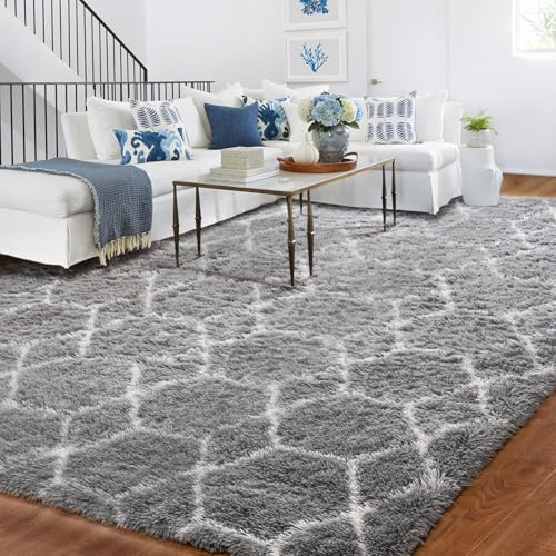 Teppich Wohnzimmer 240x300cm, Teppiche Schlafzimmer Waschbar In Waschmaschine Grau Weiß, Flauschiger Kurzflor Verliert Keine Haare Antirutsch Teppich Geometrischer, Modern Gothic Carpet Living Room