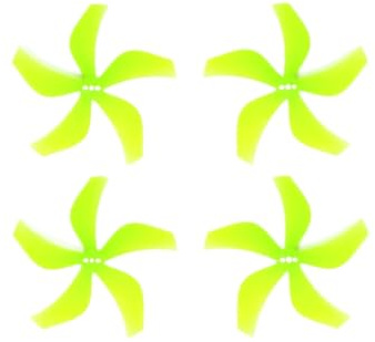 2 Paar 2925 2,9 x 2,5 x 5 5 Propeller 2CW 2CCW 1 Tasche kompatibel mit Avata FPV M2 7 Schrauben Freestyle 3 Zoll Cinewhoop Drohnen(2Pairs Yellow)