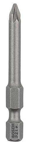 Bosch Professional Bit Extra-Hart für Pozidriv-Kreuzschlitzschrauben (PZ1, Länge: 49 mm, 3 Stück), 2607001575