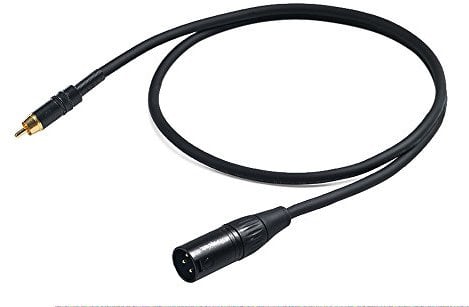 Proel CHLP260LU5 - Cavo audio professionale ADAPTER con connessioni spina RCA YongSheng - XLR 3P YongSheng Maschio, 5 metri, Nero