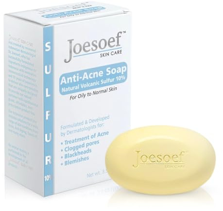 JOESOEF Sulfur Acne Soap, Pharmaceutical Grade, Derm Approved 100g