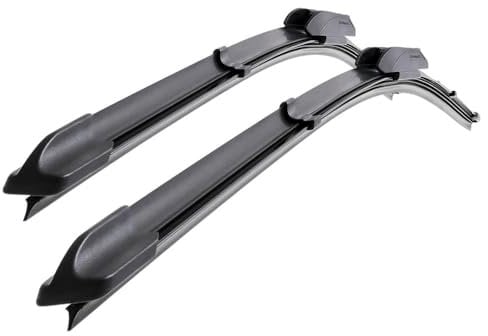 Mossa Vordere Scheibenwischer kompatibel mit Mitsubishi ASX (04.2010-2021) - flache Wischerblätter. Wischerblätter - Set für Frontscheibe (Fahrer- + Beifahrerseite) (600 mm / 530 mm)