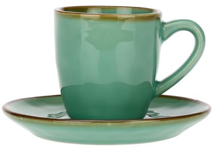 Rose & Tulipani - Tazzina caffè con piattino Concerto Verde Acqua