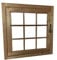 Home Idea Finestra in legno per casetta mis 81 x 81 cm con apertura laterale, Senza Plexiglass