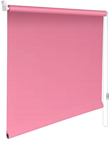 Sonnenschutz-HH® - Mini Verdunkelungsrollo Abdunkelungsrollo Minirollo Rollo KLEMMFIX Seitenzugrollo Kettenzugrollo inkl. Klemmträger ohne Bohren - Außenmaß Breite 55 x 130 cm Höhe - rosa