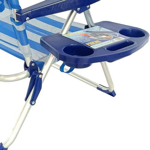 BigBuy Outdoor Mesa Auxiliar Silla de Playa Mochila, Adultos Unisex, Verde (Verde), Talla Única