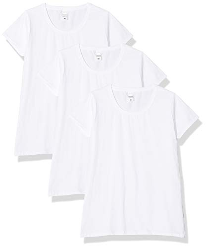 Fruit of the Loom Women's Lady-Fit Valueweight Tee, 3 Pack Regular Fit Crew Neck Short Sleeve 3 T - Shirt, White (White 30), 14 (Manufacturer Size:2XL)