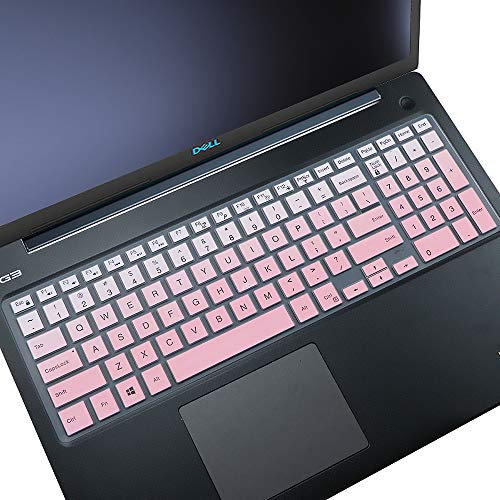 Housse de clavier pour Dell Inspiron 15 3000 5000 7000 15,6/Dell G3 G5 G7 15,6 Series/Dell Inspiron 3583 3593 3558 3580 5570 5558 5559 7559/Dell Inspiron G3 7 17 Housse de clavier 7786 7790, rose
