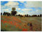 Kunstdruck Poster - Claude Monet Mohnfeld bei Argenteuil 80x60 cm ca. A1 - Alte Meister Bild ohne Rahmen