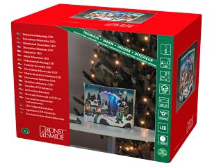 Konstsmide 4218-000EE LED Weihnachtsdekoration Szenerie Buch mit Kindern, mit Animation, aus Harz, bunt
