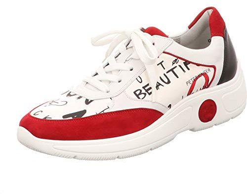 PETER KAISER Damen Schnürhalbschuhe Viana, Frauen sportlicher Schnürer, Halbschuh schnürschuh strassenschuh Sneaker schnürer,Weiss,37.5 EU / 4.5 UK