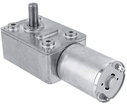 DeWin Moteur à engrenages réversibles DC12V, Moteur à engrenages à vis sans fin à couple élevé CW/CCW, pour Fenêtres, Ouvre-porte, Treuil Miniature (5 tr/min)
