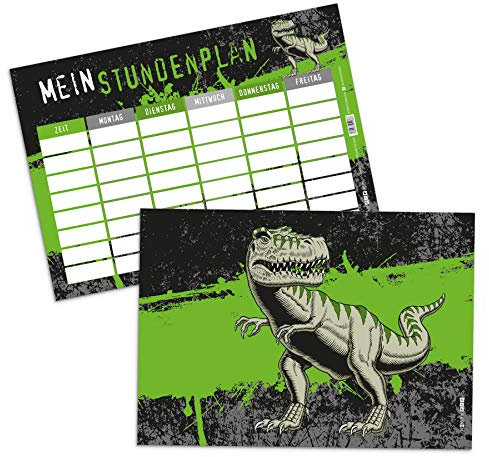 itenga Stundenplan T-Rex Schule Schulbedarf Schulstunden Übersicht Wochenplan DIN A4