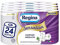 Regina Sensation - 24 Rotoli di Carta Igienica, 160 Soffici Strappi a 3 Veli, Morbida e Resistente, Con Estratto Naturale di Cotone, Confezione con il 60% di Plastica Riciclata, Certificata FSC®