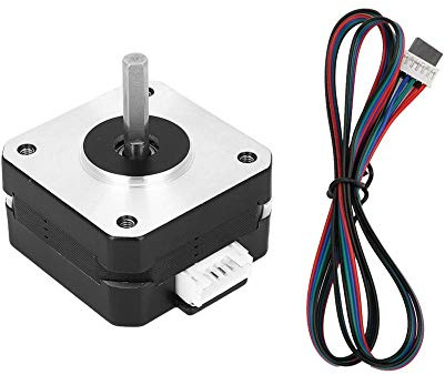 Nema 17 Schrittmotor, 23 mm 4-poliger Motor, 1 A hohes Drehmoment 13 N. cm/18,4 Unzen 1,8-Grad-Gleichstrom-Schrittmotor, geräuscharm 42 2-Phrasen-Universal-Elektromotor für XYZ-CNC-3D-Drucker
