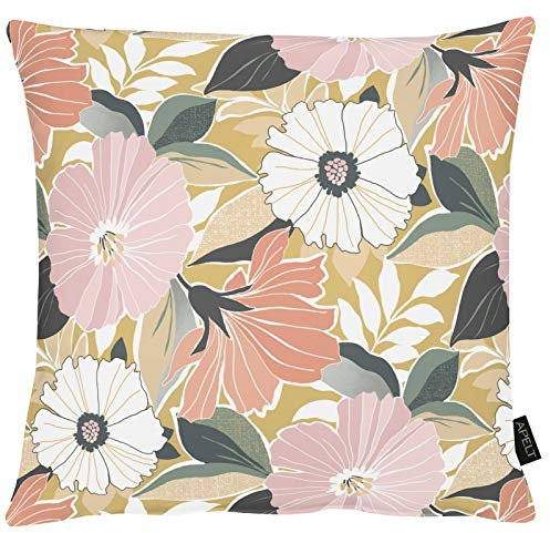 Apelt ASTRID Kissenhülle l Blumen l Apricot Rose l 49x49cm
