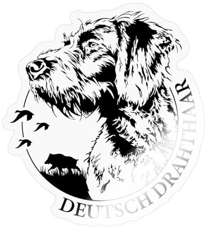 Deutsch Drahthaar Hund Jagdhund Sticker Aufkleber