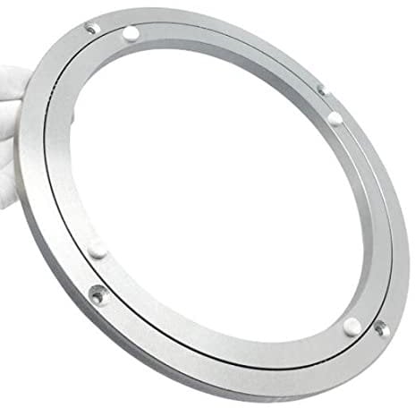 Plato giratorio de 250 mm de diámetro para mesas redondas, corona giratoria con pies de plástico antideslizantes, placa giratoria de aleación de aluminio, rodamiento giratorio de aluminio para mesa