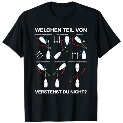 SCHIFF AHOI Geschenke für Segler & Motorbootfahrer | Lustiges Boot, Schiff & Yacht T-Shirt (Klein, Schwarz, Kurzarm, Unisex, Klassische Passform, Casual, Funny, Classic Fit, Short Sleeve, Nautical)