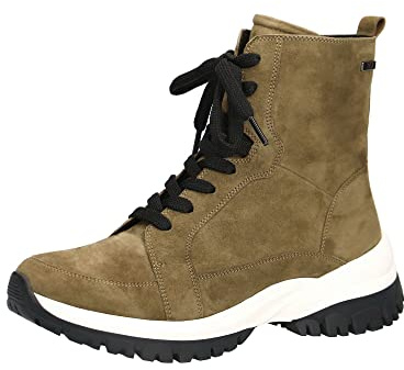 Caprice Leder Schnürstiefelette Warmfutter Grün 26259 Warmfutter