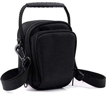 Custodia per fotocamera nera antiurto a 2 vie di utilizzo regolabile borsa a tracolla per fotocamera Panasonic Lumix DC ZS200 / TZ200