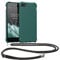 kwmobile Necklace Case kompatibel mit Apple iPhone SE (2022) / iPhone SE (2020) / iPhone 8 / iPhone 7 Hülle - Cover mit Kordel zum Umhängen - Silikon Schutzhülle Petrol