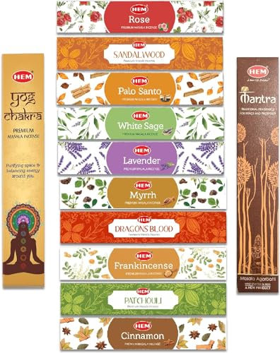 HEM Assorted Sticks Natural Series - 15g - Total: 180g - 12 Pack……