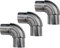 3 x Handlauf Rohrbogen 90° für Rohrdurchmesser 42,4 mm Edelstahl Rundbogen Geländer Steckfitting Eckstück Rohrverbinder von SO-TOOLS®