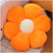 LANFIRE Kissen mit Blumen Bodenkissen Sitzkissen im Innenhof Dekokissen aus Plüsch Sitzkissen (50CM, Orange)