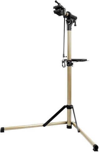QWORK® Fahrrad Reparaturständer Montageständer, Aluminiumlegierung Boden Fahrradständer, Höhenverstellbare 58-156 cm, 360°-Rotations Klemme, Belastbar bis 50kg