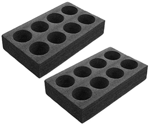 Lot de 2 plateaux porte-boissons en mousse, porte-bouteilles en mousse, porte-verres en mousse : plateau porte-gobelets à café à emporter for camping, caravanes, camping-cars, bateaux, espace for 8 ta