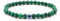 Lameybrt 6mm Auge des Bösen Blick Armband Schutz Stretch Armbänder mit Naturstein für Männer Handgemacht Heilsteine und Herrenarmband (A08 Malachite, Mittel 19cm)