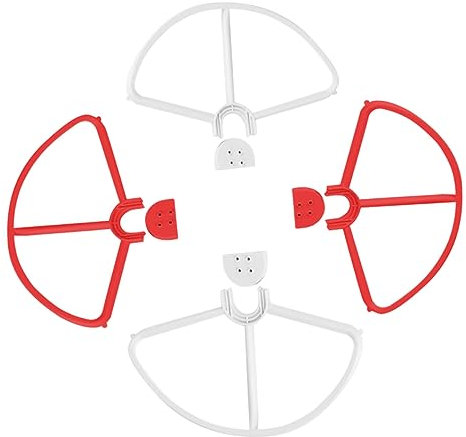 SAFIGLE 4stücke Propellerschutz Propeller Schnellverschluss Kunststoff Rot und Weiß Schutzabdeckung für Rc-quadrocopter Stoßdämpfer