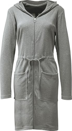 REDBEST Damen-Bademantel Leichtfrottier hellgrau Größe 32/34