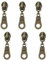 MebuZip 50 Stück Nonlock-Schieber Nonlock-Zipper für endlos Reißverschluss Meterware Nylon 6mm-Spirale (Bronzefarbene)