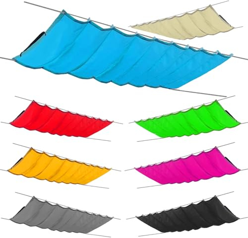 Sonnensegel einziehbares Sonnensegel Pergola Markise Wasserdicht Sonnenschutz Garten verstellbar 100% Schutz vor UV-Strahlungen (B:300cm L:400cm, Blau)