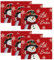 Artoid Mode Rot Schneemann Baumzweige Lass Es Schneien Weihnachten Platzsets 6er Set, 30x45cm Winter Tischset Platzdeckchen Küche Party Deko
