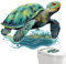 Generic Autocollants pour siège de toilette Tortue de mer | Autocollants de toilettes Tortue de mer | Décalques adhésifs pour abattant de toilette de dessin animé, matériau PVC imperméable