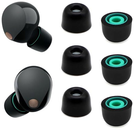 Memory Foam Ear Buds für Sony WF-1000XM5 WF-1000XM4, Ohrstöpsel Ersatz Sony Ear Piece Foam Tips für WF-1000XM5 Fit Charging Case (Upgraded Version, 3 Paare, Größe M)