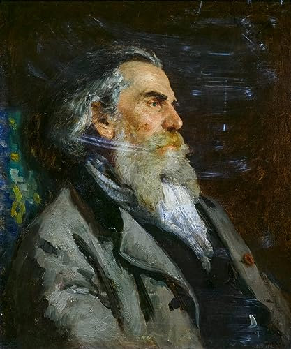 PTLYE Reproduktion Modern Wandbild Poster Wandbilder Alexei Bogoljubow von Ilja Jefimowitsch Repin Wand-Kunst Bild für Wohnkultur 60x90cm