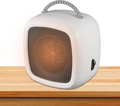 Chauffage électrique intérieur | Radiateurs efficaces de 600 W pour une utilisation en intérieur avec deux modes et poignée | Petit radiateur rapide, radiateur électrique silencieux pour bureau, chamb