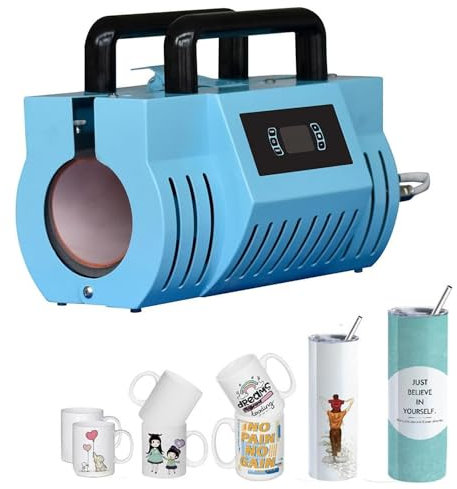 XNZJHPP Tumbler Heat Press Machine per 10-30oz Car Cup Heat Press Sublimation Blank Skinny Tumbler PRO Mug Press Machine (110V)