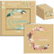 Giftmaker Quadratische Weihnachtskarten für Familie und Freunde, 2 Designs, Kraftpapier, Weihnachtsmann und Schneemann, Cartoon, 10 Stück