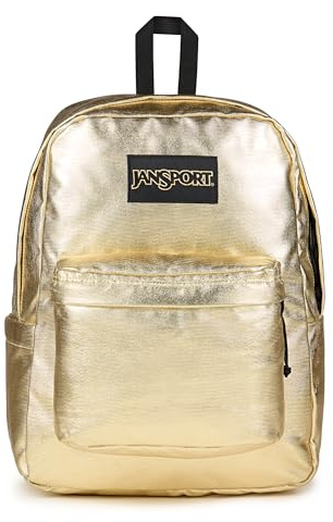 JanSport Superbreak Plus FX Rucksack – Arbeits-, Reise- oder Laptoptasche mit Wasserflaschenfach, Surreal Shine Gold, Einheitsgröße, Superbreak Plus Fx Rucksack