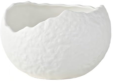 Dowbom Key Bowl For Entryway Table, Home Decor Gift, Office Candy Bowl (White, Ball Shape)