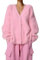 SYLDMKJ Cardigan Donna Sighi Casual A Maniche Lunghe con Scollo A V Cardigan da Donna-Rosa-M