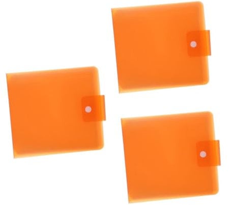 MAGICLULU 3 Pezzi 12 Pacchetto CD custodia dvd bidone archiviazione dvd cubo Gadget coperchio custodie cd portacd box hard disk borsa DVD hdd case custodia per CD porta CD in plastica Orange