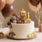 ePicsoa 25 Stück Teddybär Tortendeko, Tortendeko 1. Geburtstag, Bär Geburtstagsdeko Braun, für Geburtstag Party Hochzeit BabyShower (Kerzen nicht enthalten)